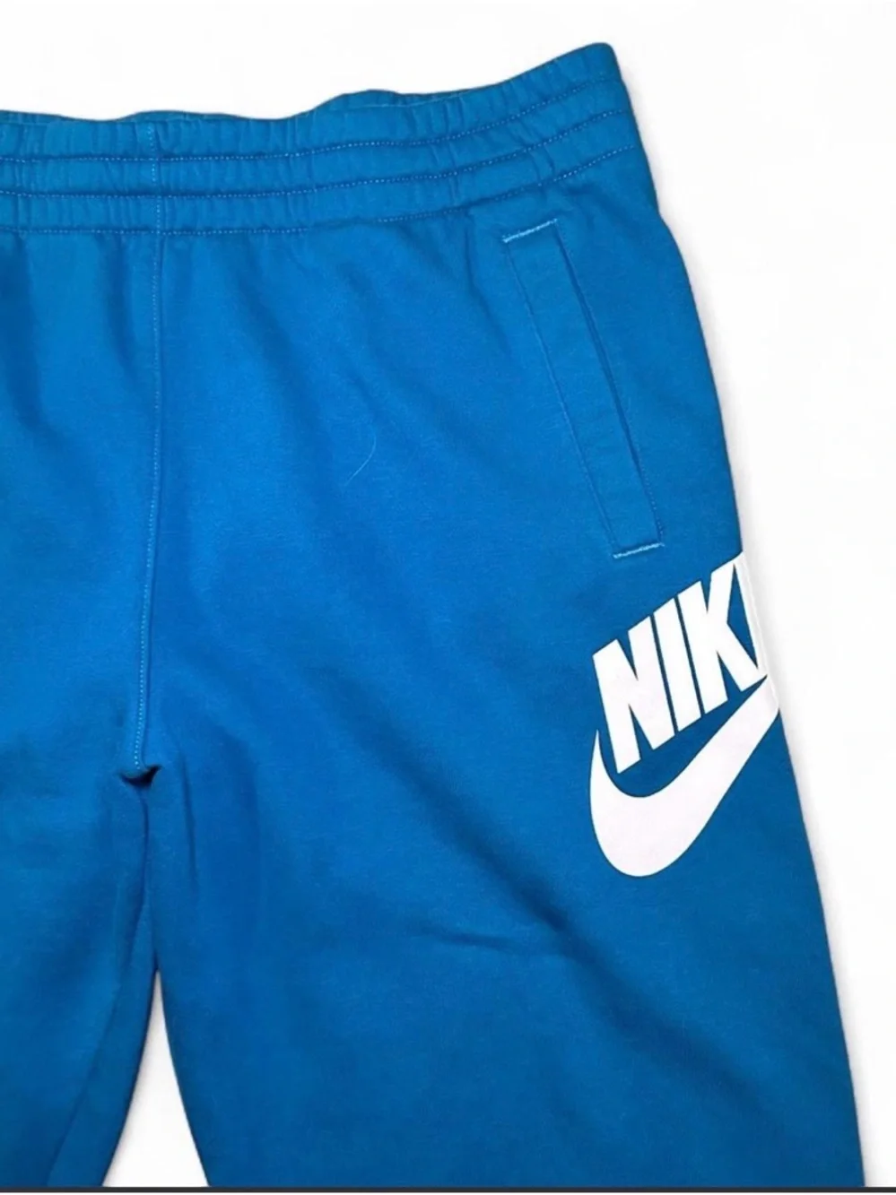Nike Big Kids‎ Teal Sweatpants Extended Sizing XL+ Husky Plus White Swoosh Logo